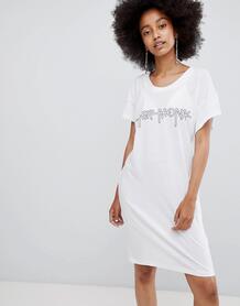 Платье-футболка Cheap Monday Hacker Outline Media - Белый 1267157