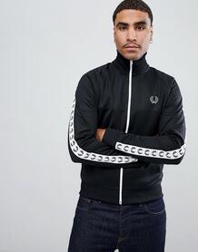 Черная спортивная куртка с лентами Fred Perry Sports Authentic 1334047