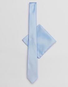 Синие галстук и платок для нагрудного кармана New Look - Синий 1318103