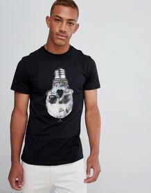 Черная зауженная футболка с принтом черепа PS Paul Smith - Черный 1271094