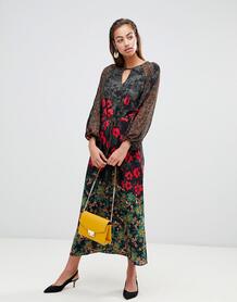 Платье макси с цветочным принтом Sisley - Мульти 1331592