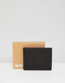 Коричневый кожаный бумажник с внутренним отделением для мелочи ASOS ASOS DESIGN 1297471