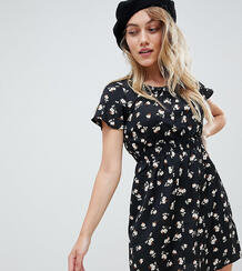 Платье с цветочным принтом New Look Petite - Черный 1350475