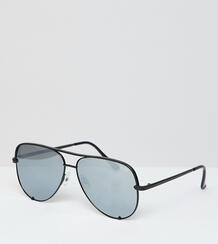 Солнцезащитные очки-авиаторы в черной оправе и бесплатный чехол для со Quay Australia 1338734