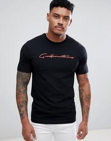 Черная обтягивающая футболка с логотипом Good For Nothing - Черный 1268053