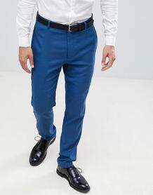 Синие облегающие фактурные брюки ASOS DESIGN wedding - Синий 1252681