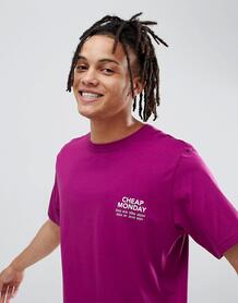 Розовая свободная футболка с логотипом Cheap Monday - Розовый 1337665