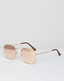 Солнцезащитные очки в шестиугольной оправе цвета розового золота River River Island 1342527