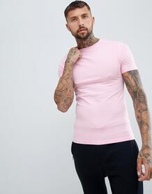 Розовая облегающая футболка River Island - Розовый 1342683
