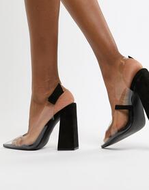 Черные туфли на блочном каблуке Public Desire Lure - Черный 1306211