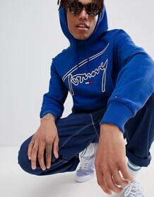 Свободный худи синего цвета с логотипом Tommy Jeans Signature Capsule 1303832