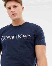 Темно-синяя футболка с логотипом Calvin Klein - Темно-синий 1282821