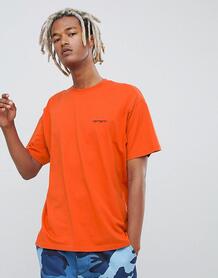 Оранжевая футболка с вышивкой Carhartt WIP - Оранжевый 1274672