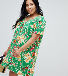 Платье с цветочным принтом Glamorous Curve - Зеленый 1319454