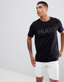 Серая футболка с большим логотипом Hugo Dolive-U - Серый 1317402
