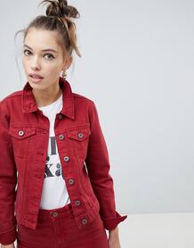 Приталенная джинсовая куртка Only - Красный 1297503