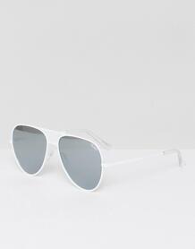 Белые солнцезащитные очки-авиаторы Quay Australia Iconic - Белый 1136770