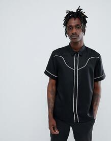 Рубашка в стиле вестерн с короткими рукавами Weekday Тonto - Черный 1331782
