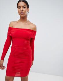 Красное платье мини с открытыми плечами Missguided - Красный 1286210