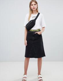 Джинсовая юбка средней длины с логотипом Cheap Monday - Черный 1333587