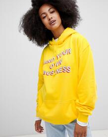 Худи mind your own business Adolescent Clothing - Желтый 1309908
