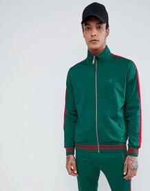 Зеленая спортивная куртка с красными полосками по бокам Criminal Damag Criminal Damage 1311176