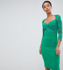 Платье миди с рукавами 3/4 City Goddess Tall - Зеленый 1279236