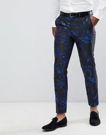 Зауженные жаккардовые брюки в стиле вестерн ASOS EDITION - Черный 1277285