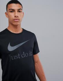 Черная футболка с логотипом Nike Running Just Do It - Черный 1255609