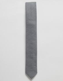Серый узкий фактурный галстук ASOS DESIGN - Серый 1313593