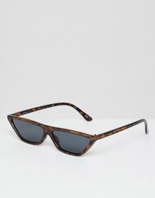 Черепаховые солнцезащитные очки кошачий глаз ASOS DESIGN - Коричневый 1273716