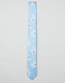 Галстук с цветочным принтом Jack & Jones - Синий 1257002