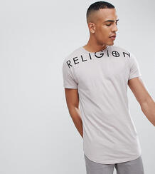 Светло-розовая обтягивающая футболка с логотипом Religion Tall 1289277