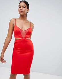 Платье миди с бретельками Missguided - Красный 1286183