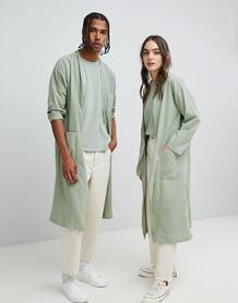 Пальто в стиле кимоно из органического хлопка Seeker - Зеленый 1258206