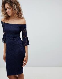 Кружевное облегающее платье AX Paris - Темно-синий 1302666