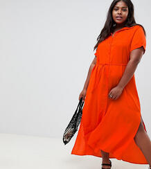 Платье-рубашка с поясом Glamorous Curve - Оранжевый 1289530
