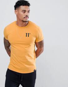 Желтая облегающая футболка с логотипом 11 Degrees - Желтый 1312529