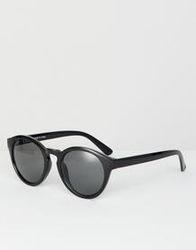Черные круглые солнцезащитные очки Weekday - Черный 1340537