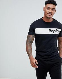 Черная футболка с логотипом Replay Sport - Черный 1320735