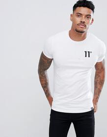 Белая обтягивающая футболка с логотипом 11 Degrees - Белый 1312530