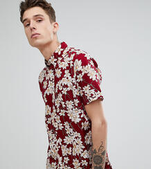 Рубашка с короткими рукавами и цветочным принтом Jacamo - Красный 1295209
