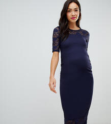 Платье миди с кружевным вставками Bluebelle Maternity - Синий 1293603