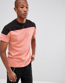 Коралловая футболка с контрастной вставкой HUF Camino - Розовый 1292299