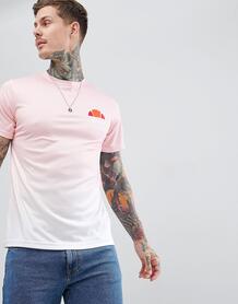Розовая футболка с эффектом деграде и асимметричным краем ellesse Eula 1282245