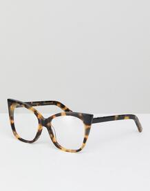 Очки кошачий глаз в черепаховой оправе с прозрачными стеклами Pared Pared Sunglasses 1221161