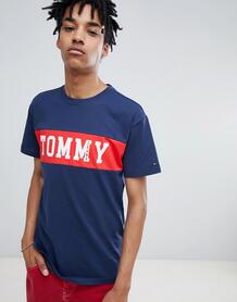 Темно-синяя футболка с логотипом Tommy Jeans - Темно-синий 1292764