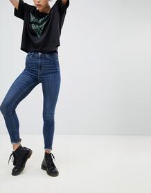 Эластичные джинсы скинни с завышенной талией Weekday - Синий 1251538
