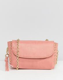 Розовая сумка через плечо с кисточкой и цепочкой Ichi - Розовый 1232143