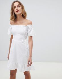 Платье с открытыми плечами Neon Rose - Белый 1316429